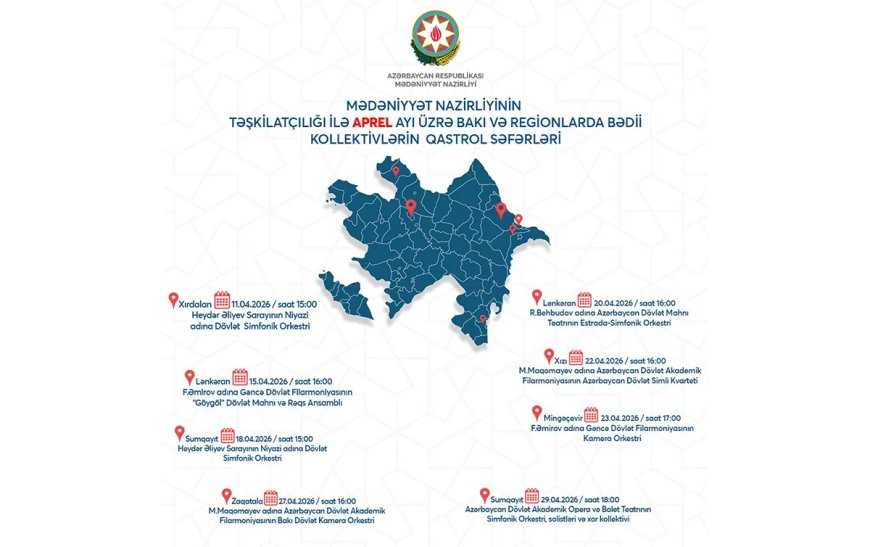 Bu ay 6 şəhərdə mədəni qastrol proqramı həyata keçiriləcək