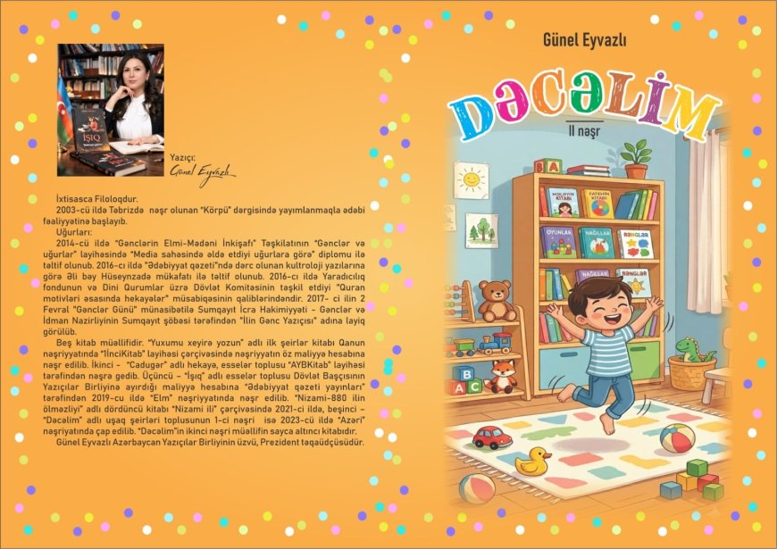 Günel Eyvazlının “Dəcəlim” adlı uşaq şeirlər toplusunun ikinci nəşri işıq üzü görüb
