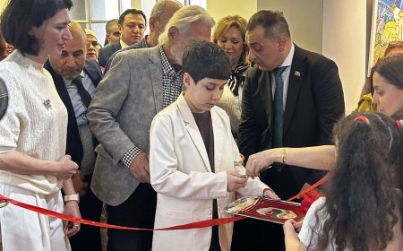 11 yaşlı Abdurrahmanın ilk fərdi sərgisi - Fotolar